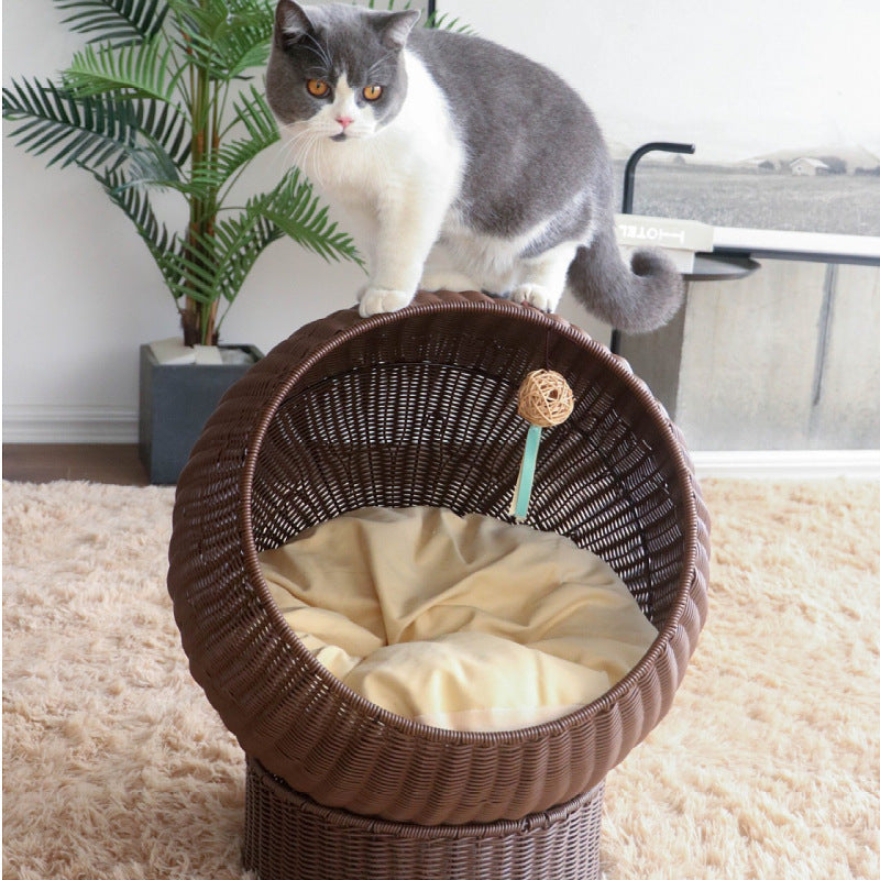Modern Woven Cat Bed