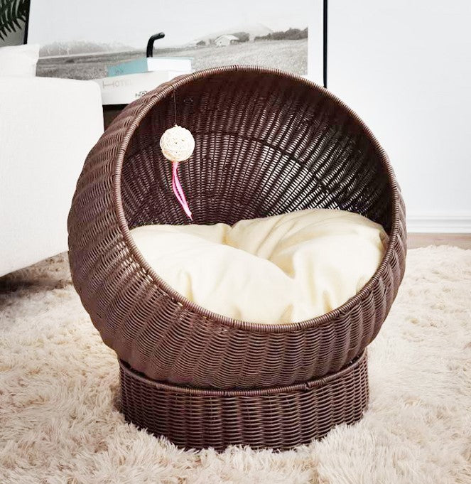 Modern Woven Cat Bed