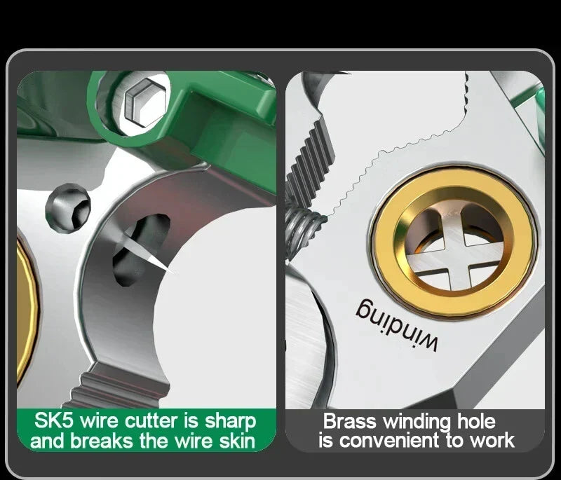 Multi-functional wire stripper with built-in tester