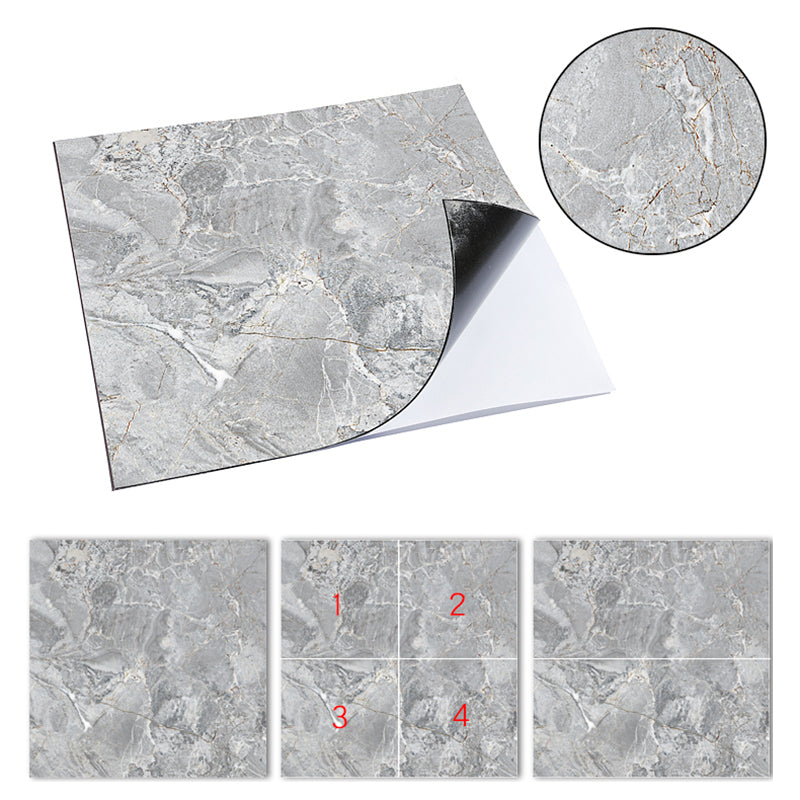 Multi-Tonal Peel and Stick Vinyl Plank Flooring - Porcelain Tile Look
