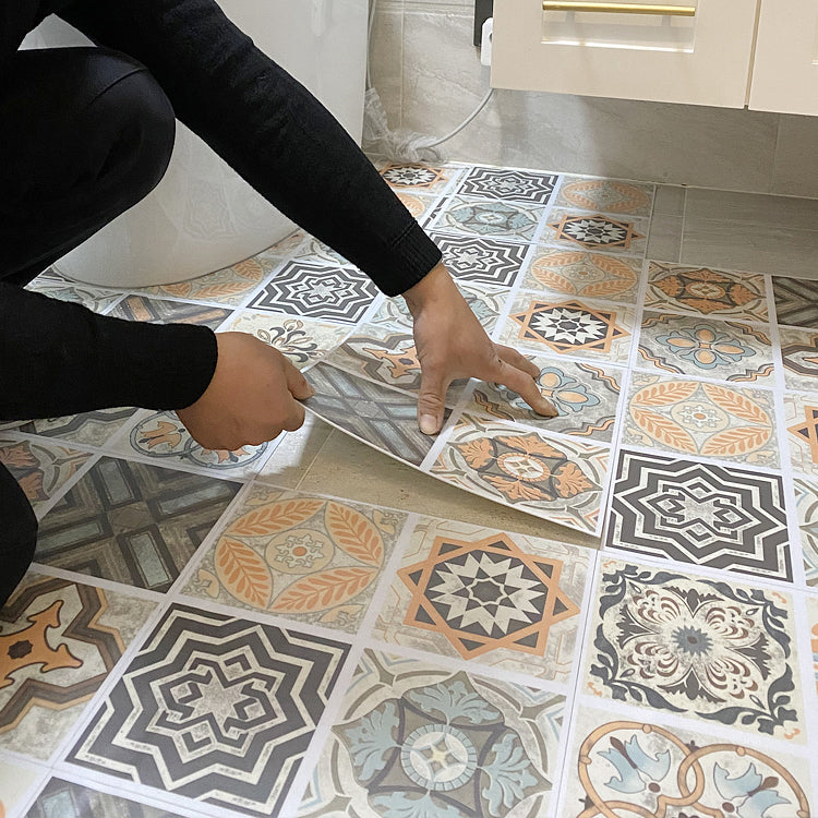 Multi-Tonal Peel and Stick Vinyl Plank Flooring - Porcelain Tile Look