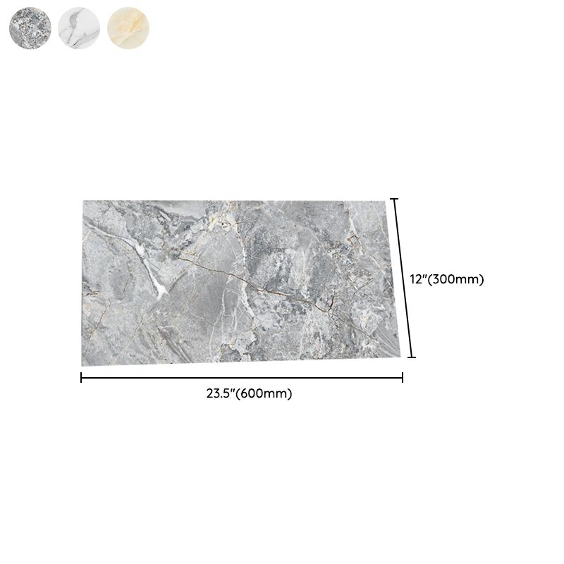 Multi-Tonal Peel and Stick Vinyl Plank Flooring - Porcelain Tile Look