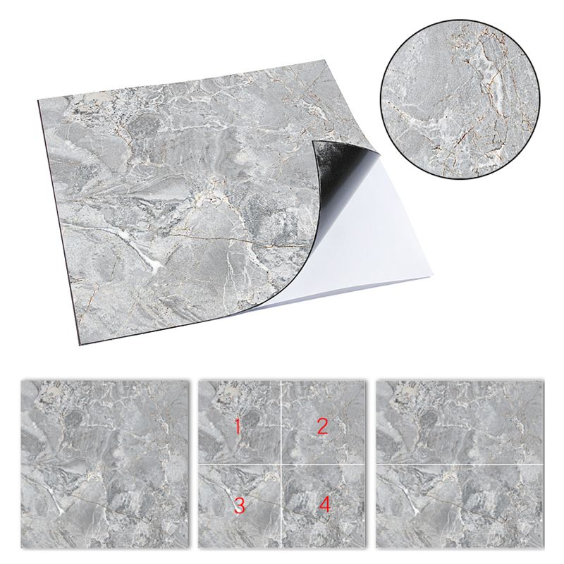 Multi-Tonal Peel and Stick Vinyl Plank Flooring - Porcelain Tile Look