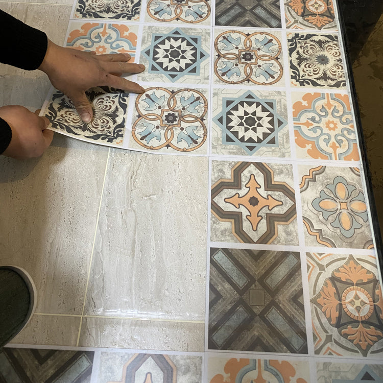Multi-Tonal Peel and Stick Vinyl Plank Flooring - Porcelain Tile Look