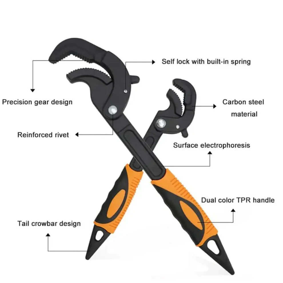 Multifunction Self-Adjusting Pipe Wrench