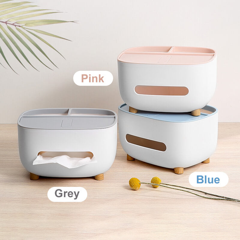 Multifunctional Desktop Tissue Box with Phone Holder
