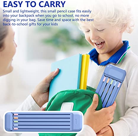 Multifunctional Pencil Case for Kids with 5 Pencils, Eraser and Ruler