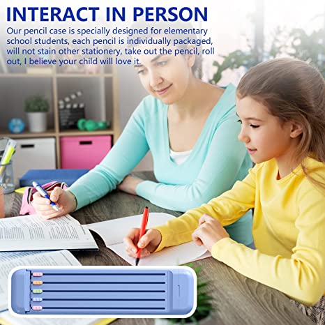 Multifunctional Pencil Case for Kids with 5 Pencils, Eraser and Ruler