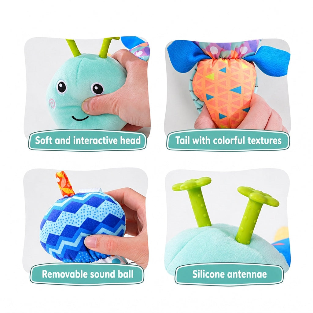 Musical Interactive Caterpillar – Educational Plush Toy for Newborns and Toddlers