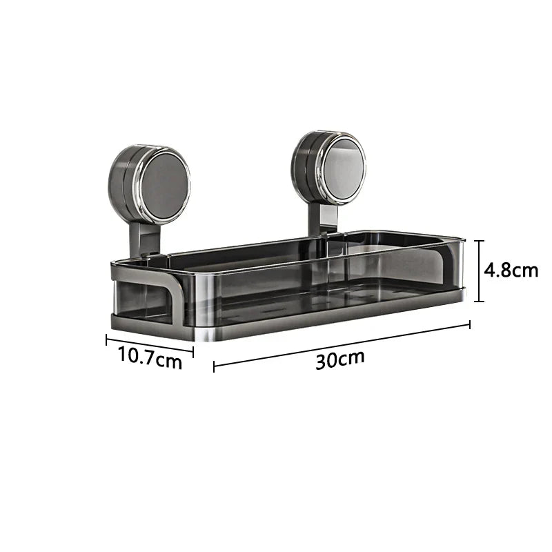 No-Drill Wall Shelf with Suction Cups for Bathroom & Kitchen