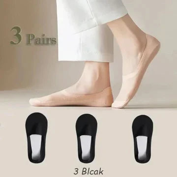 No Show Socks - Thin Ice Silk