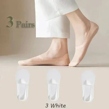 No Show Socks - Thin Ice Silk