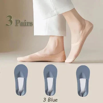 No Show Socks - Thin Ice Silk