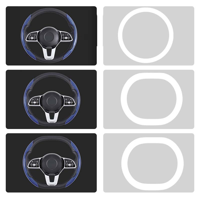 Non-Slip Carbon Fiber Steering Wheel Cover