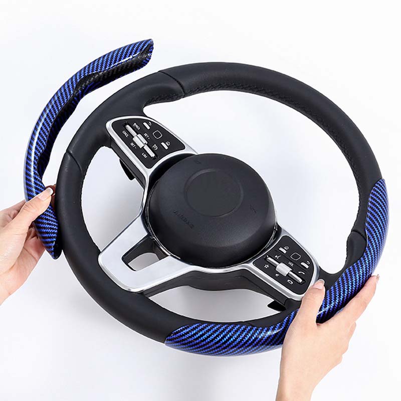 Non-Slip Carbon Fiber Steering Wheel Cover