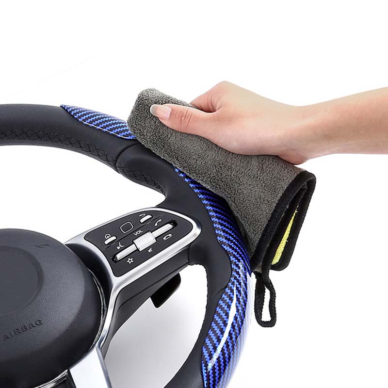 Non-Slip Carbon Fiber Steering Wheel Cover