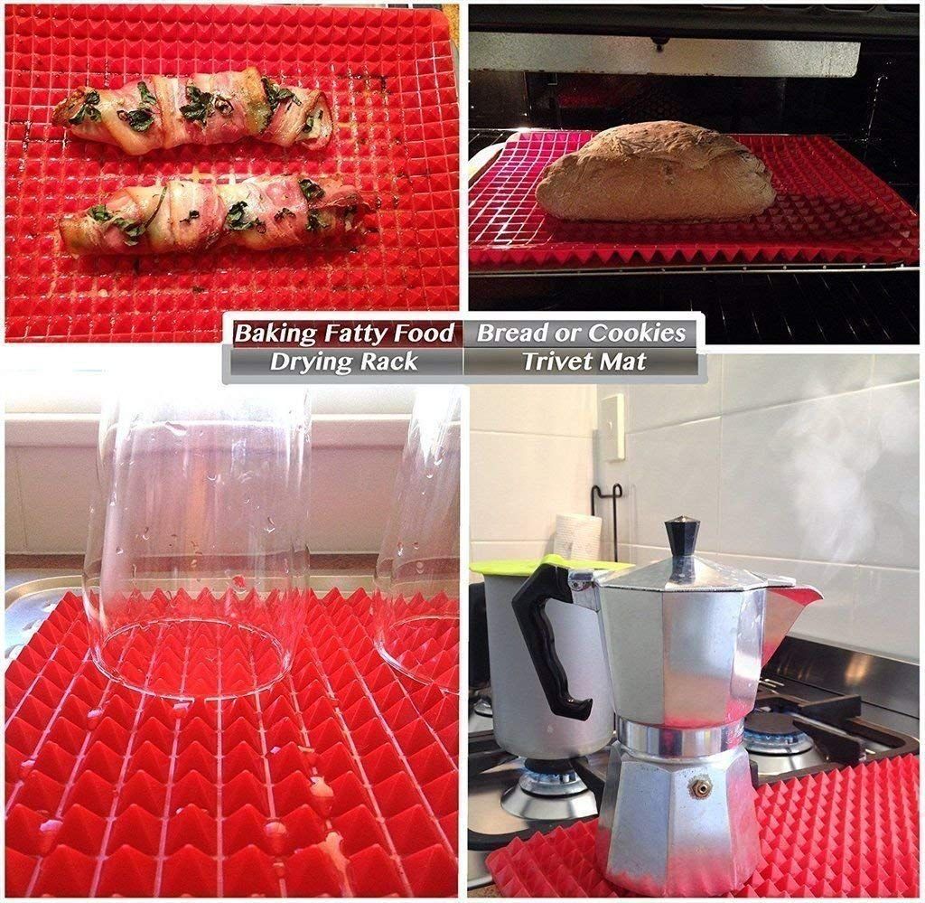 Non-Stick Silicone Baking Mat with Raised Pyramid Design