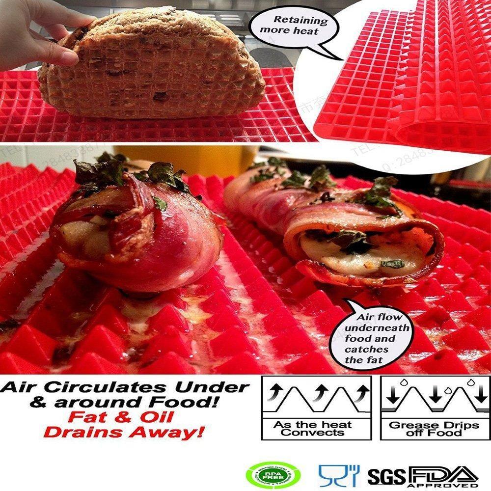Non-Stick Silicone Baking Mat with Raised Pyramid Design