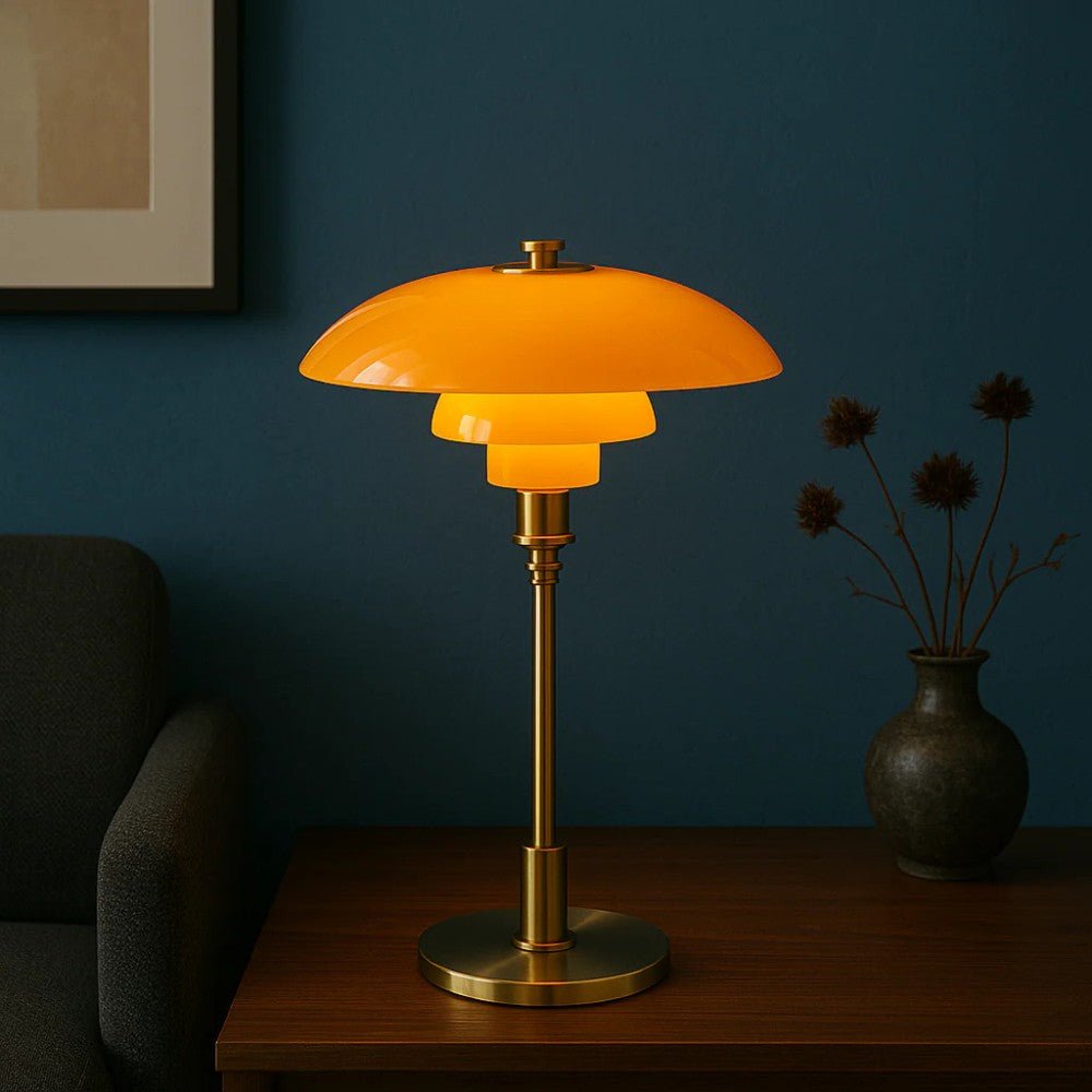 Nordic Glass Table Lamp with Warm Ambient Light