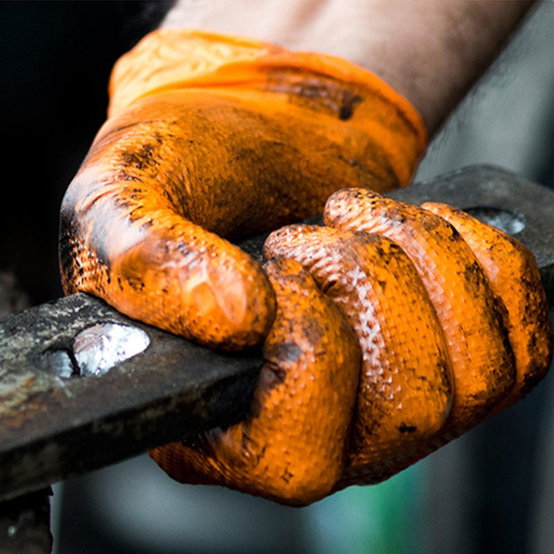Orange Nitrile Gloves – Heavy-Duty Chemical Resistant Disposable Gloves