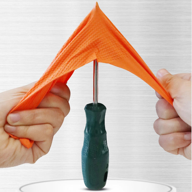 Orange Nitrile Gloves – Heavy-Duty Chemical Resistant Disposable Gloves