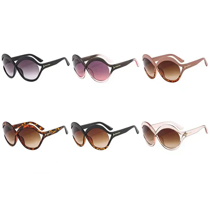 Oversized Round Sunglasses with UV400 Protection – Lightweight & Trendy