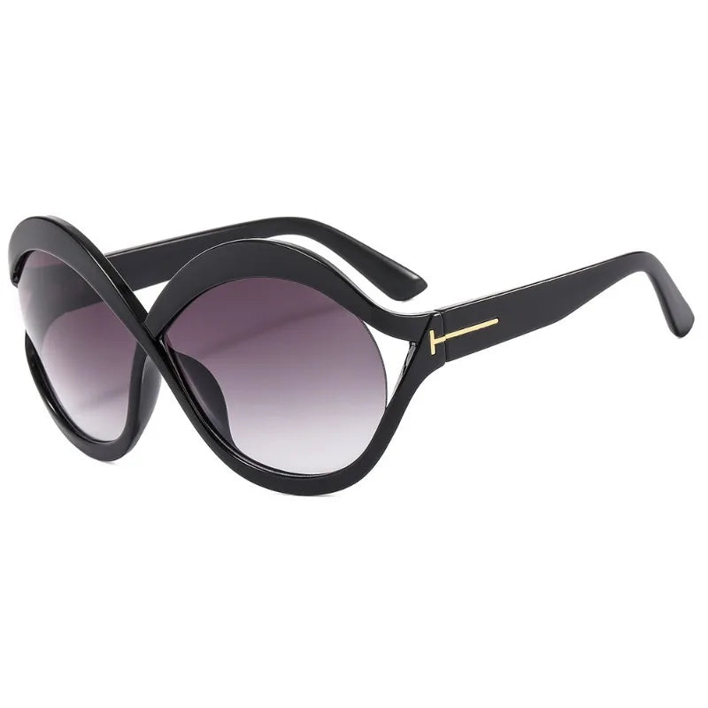 Oversized Round Sunglasses with UV400 Protection – Lightweight & Trendy