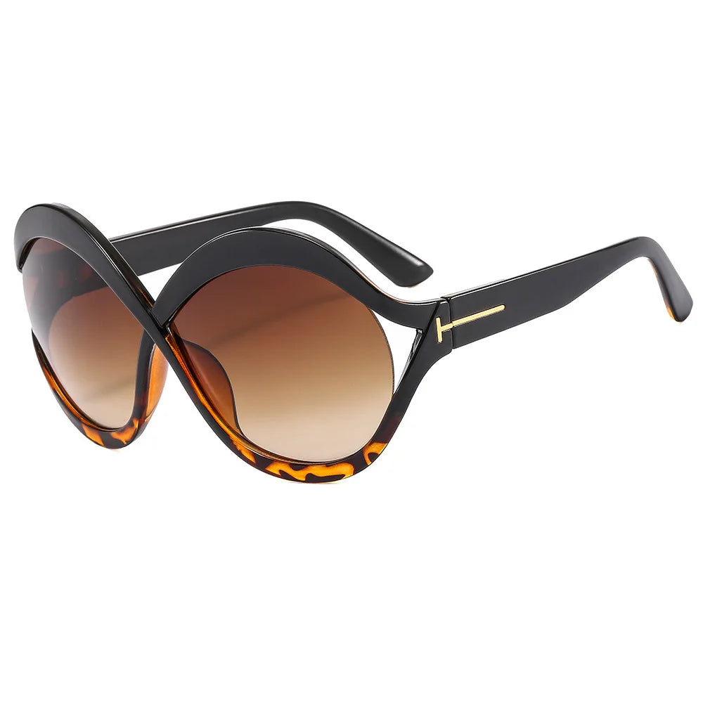 Oversized Round Sunglasses with UV400 Protection – Lightweight & Trendy