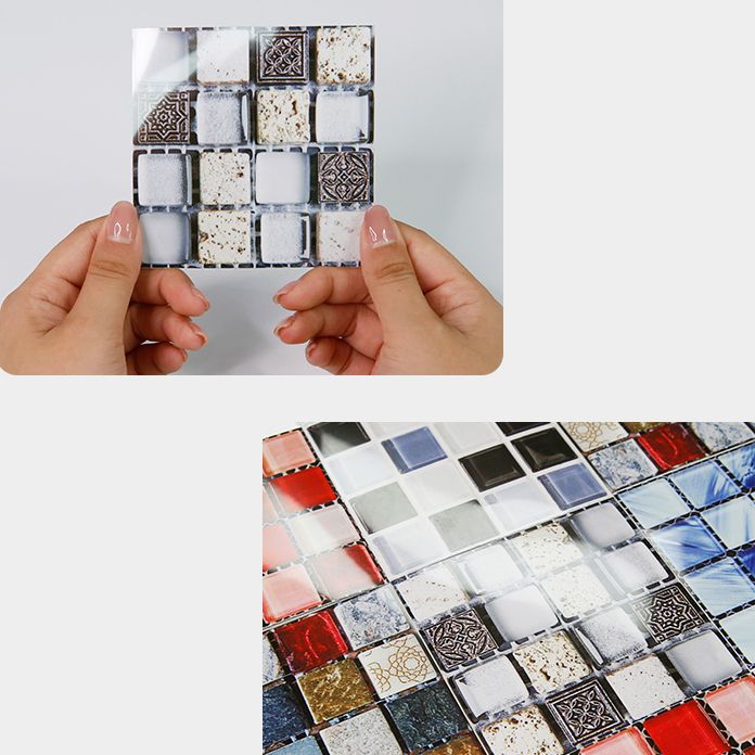Peel and stick mosaic tile stickers – removable vinyl wall tiles for kitchen and bathroom