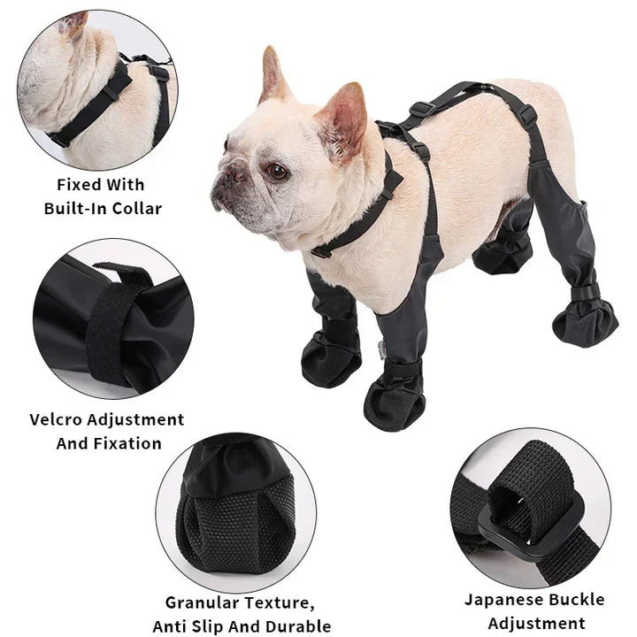 Pet Adjustable Anti-Slip Dog Boots for All-Weather Protection