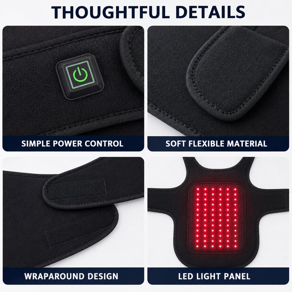 Pet Red Light Therapy Vest for Dogs & Cats – 660nm + 850nm Near-Infrared for Back, Hip, Joint & Muscle Comfort – USB or 