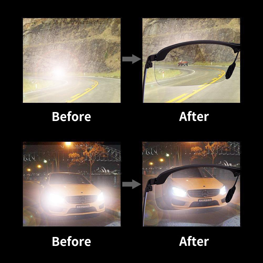 Photochromic Sunglasses with Polarized Anti-Glare Lenses