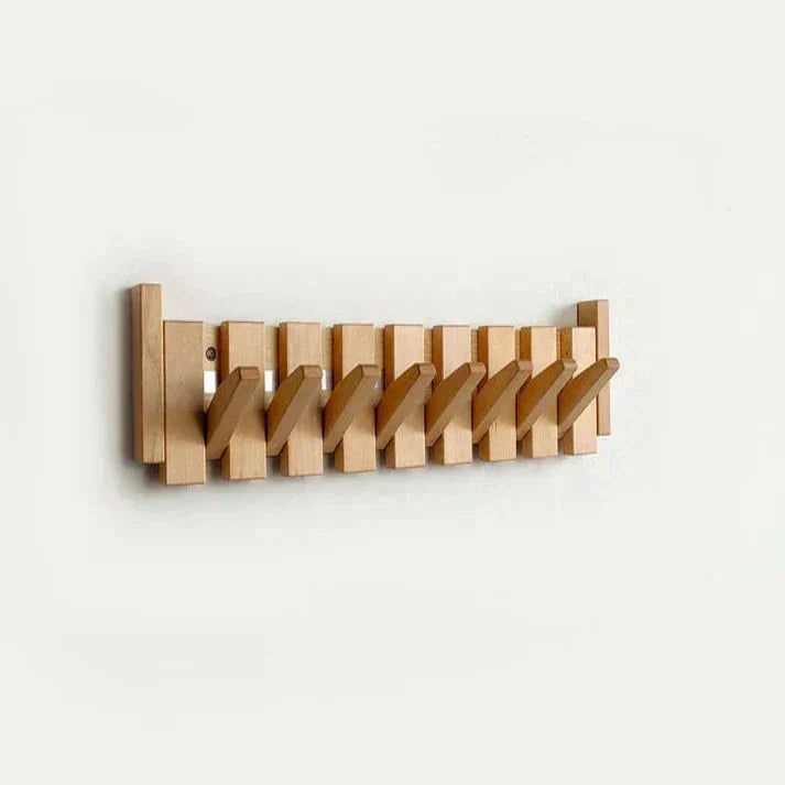 Piano-Shaped Wooden Wall Coat Rack with Elegant Design and Durable Wood