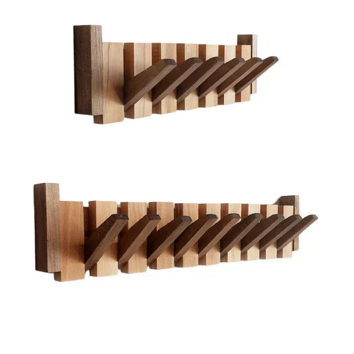 Piano-Shaped Wooden Wall Coat Rack with Elegant Design and Durable Wood
