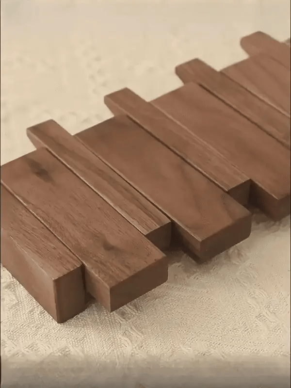Piano-Shaped Wooden Wall Coat Rack with Elegant Design and Durable Wood