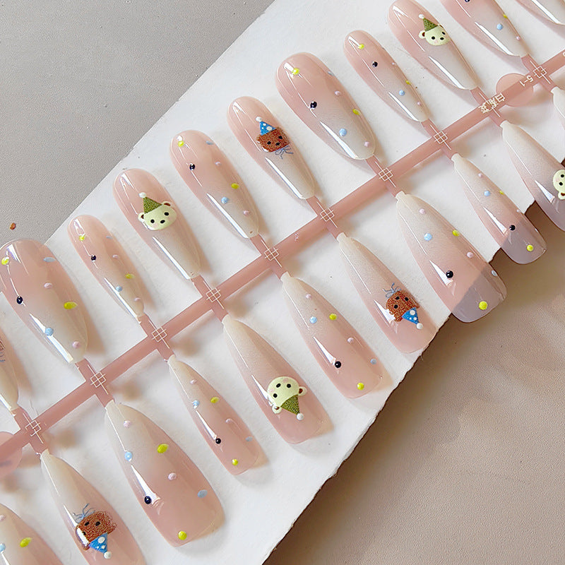 Playful Animal Design Press-On Nails