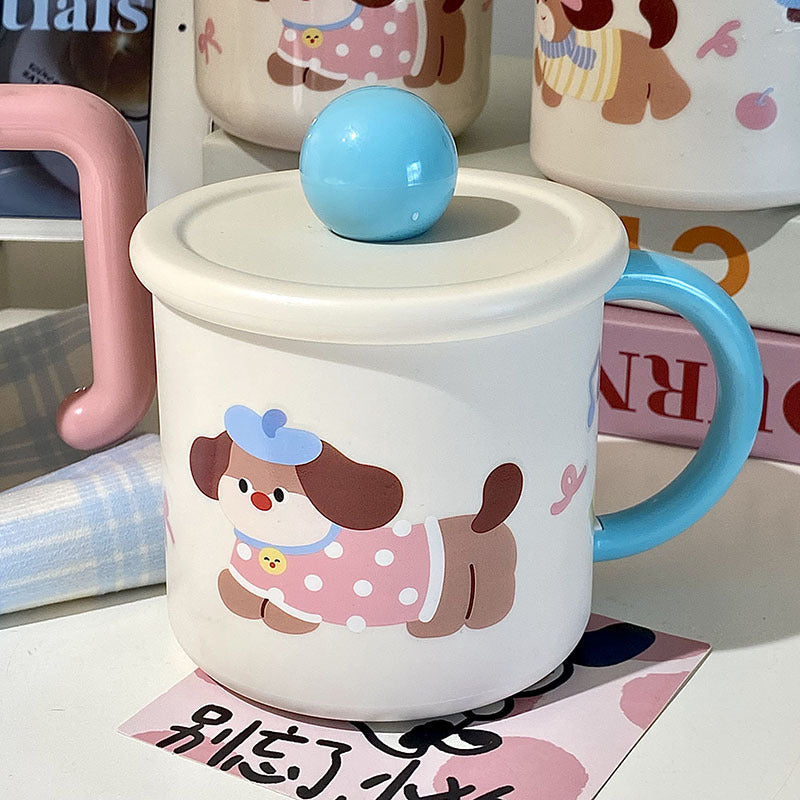 Playful Dog Design Coffee Mug