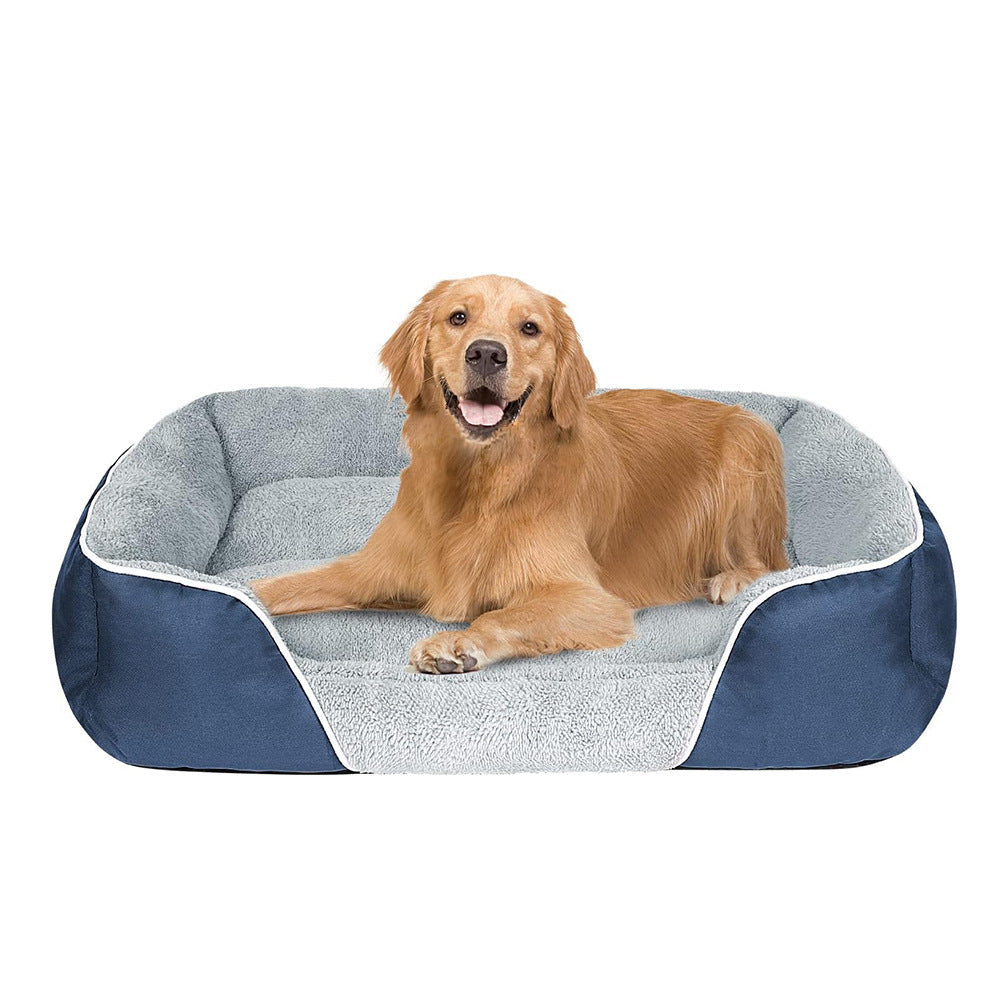 Plush Dog Bed with Removable Washable Cover