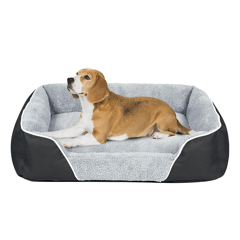 Plush Dog Bed with Removable Washable Cover