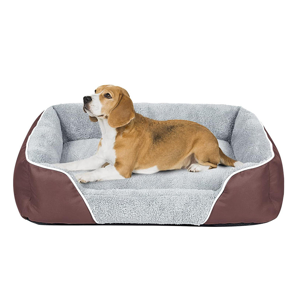 Plush Dog Bed with Removable Washable Cover