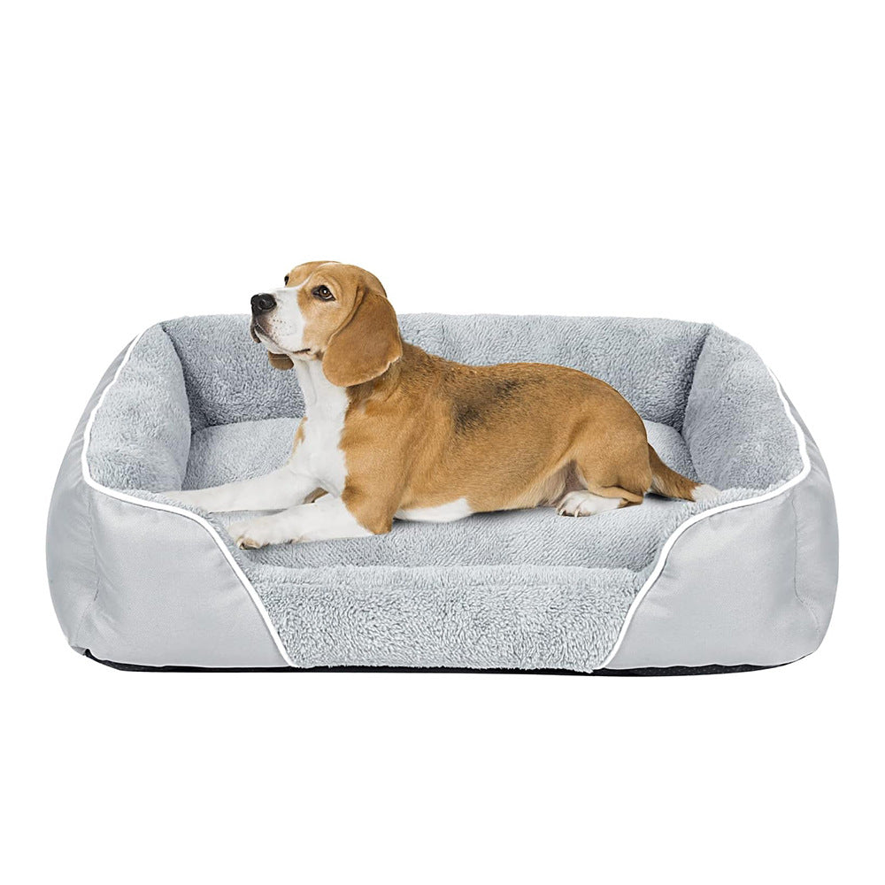 Plush Dog Bed with Removable Washable Cover