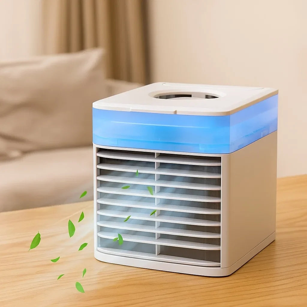 Portable Air Cooler Fan with Quiet Operation and Adjustable Humidifier