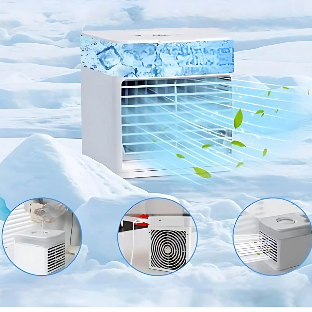 Portable Air Cooler Fan with Quiet Operation and Adjustable Humidifier