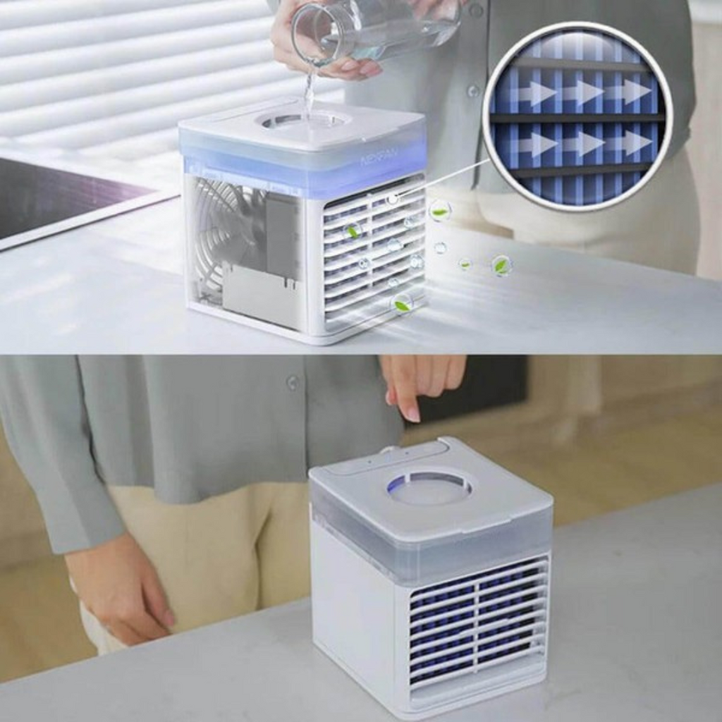 Portable Air Cooler Fan with Quiet Operation and Adjustable Humidifier