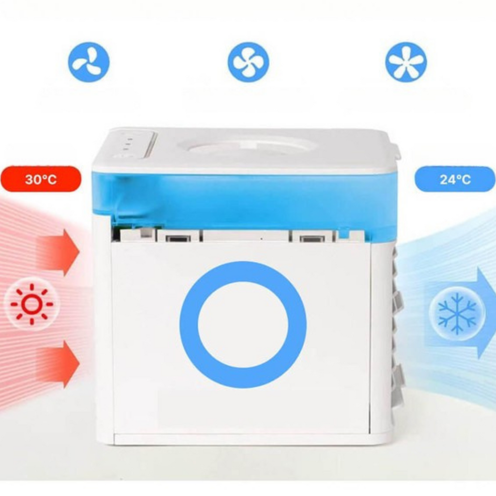 Portable Air Cooler Fan with Quiet Operation and Adjustable Humidifier