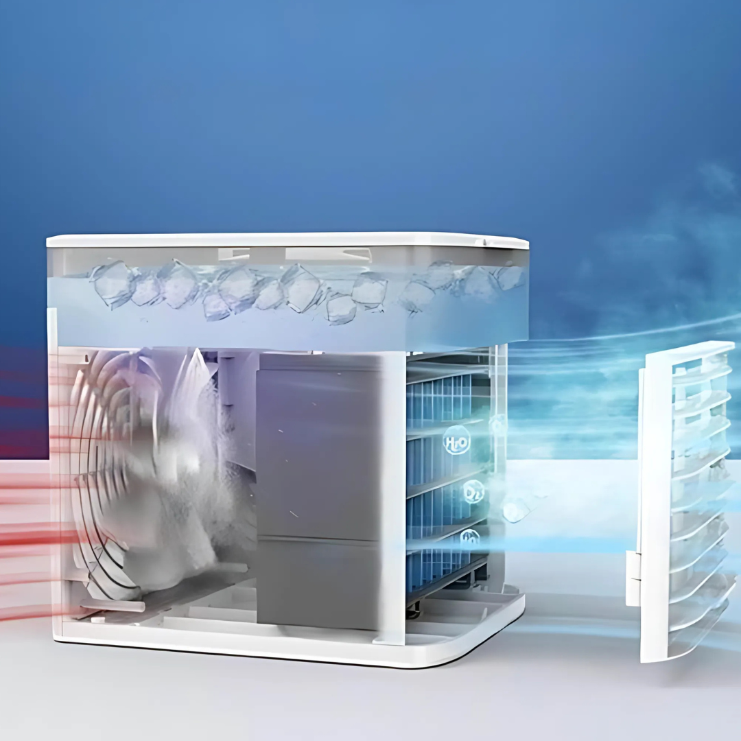 Portable Air Cooler Fan with Quiet Operation and Adjustable Humidifier