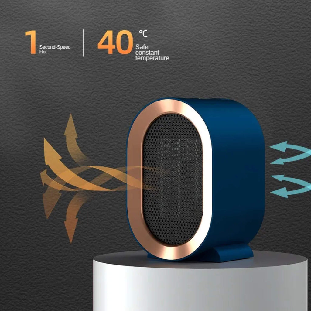 Portable Ceramic Space Heater – Energy Efficient Desktop Heater for Home & Office