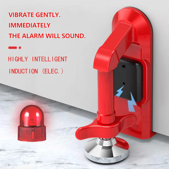 Portable Door Stopper Alarm with 120dB Siren