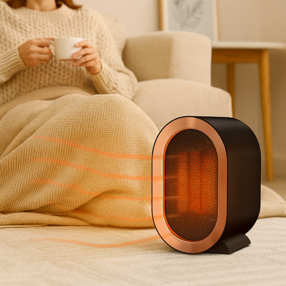 Portable Electric Space Heater – Fast Heating, Energy Efficient, Quiet & Compact for Home and Office