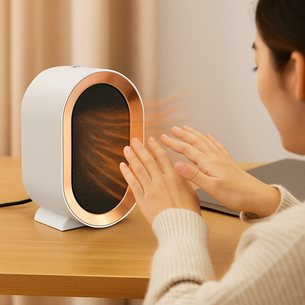 Portable Electric Space Heater – Fast Heating, Energy Efficient, Quiet & Compact for Home and Office
